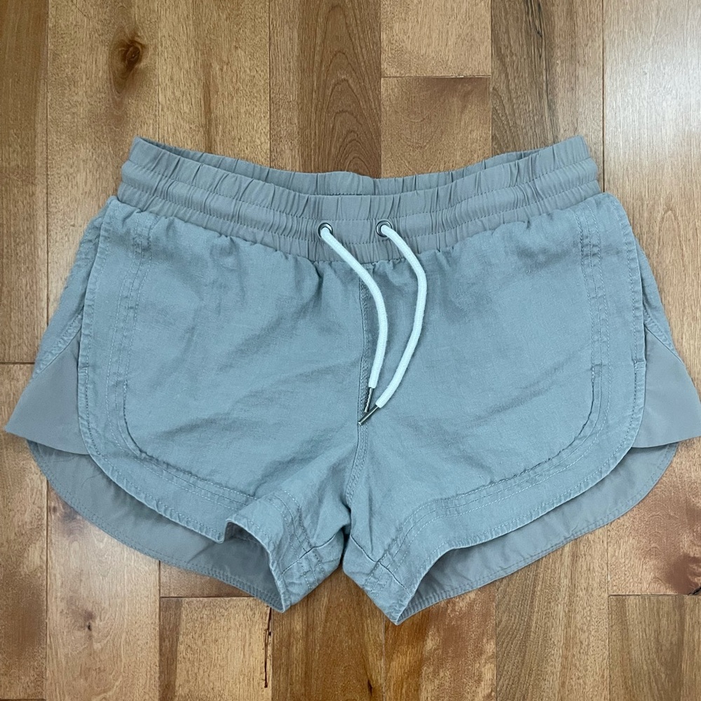 ATHLETA Cabo Linen Shorts, Grey, Size 2